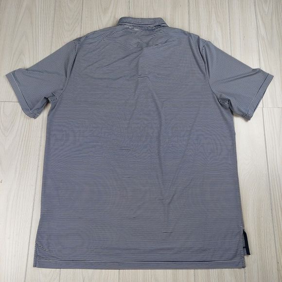 Ralph Lauren RLX Shirt Polo Mens XL TG Blue Striped Golf Wicking Stretch Comfort - Picture 2 of 7